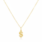 18K Real Gold Dollar Style Necklace