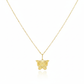 18K Real Gold Butterfly Necklace