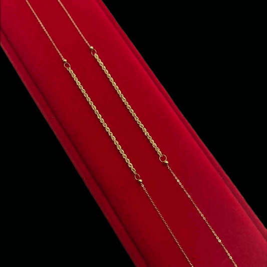 18k Real Saudi Gold Double Layer Bracelet 128