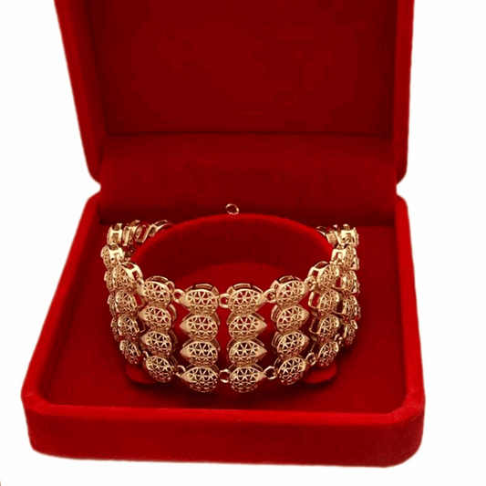 18k Real Saudi Gold Droplets style bracelet 127