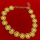 18K Real Gold 16 flower bracelet - Embellish Gold