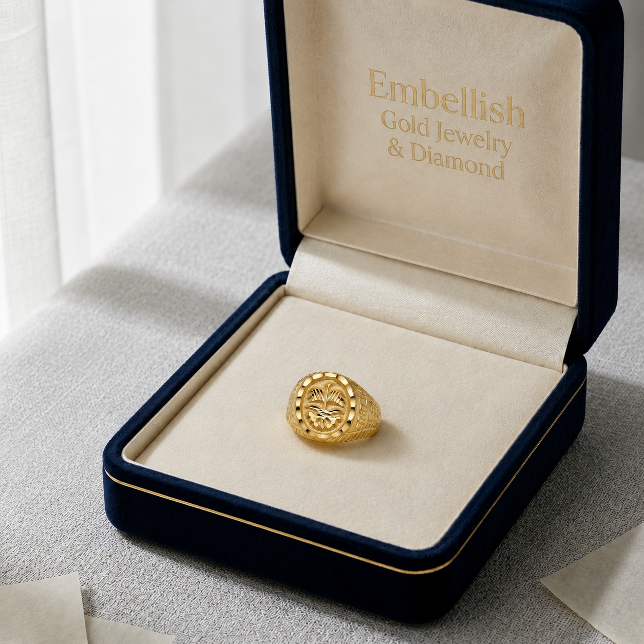 18k Gold Tree Inspired Ring