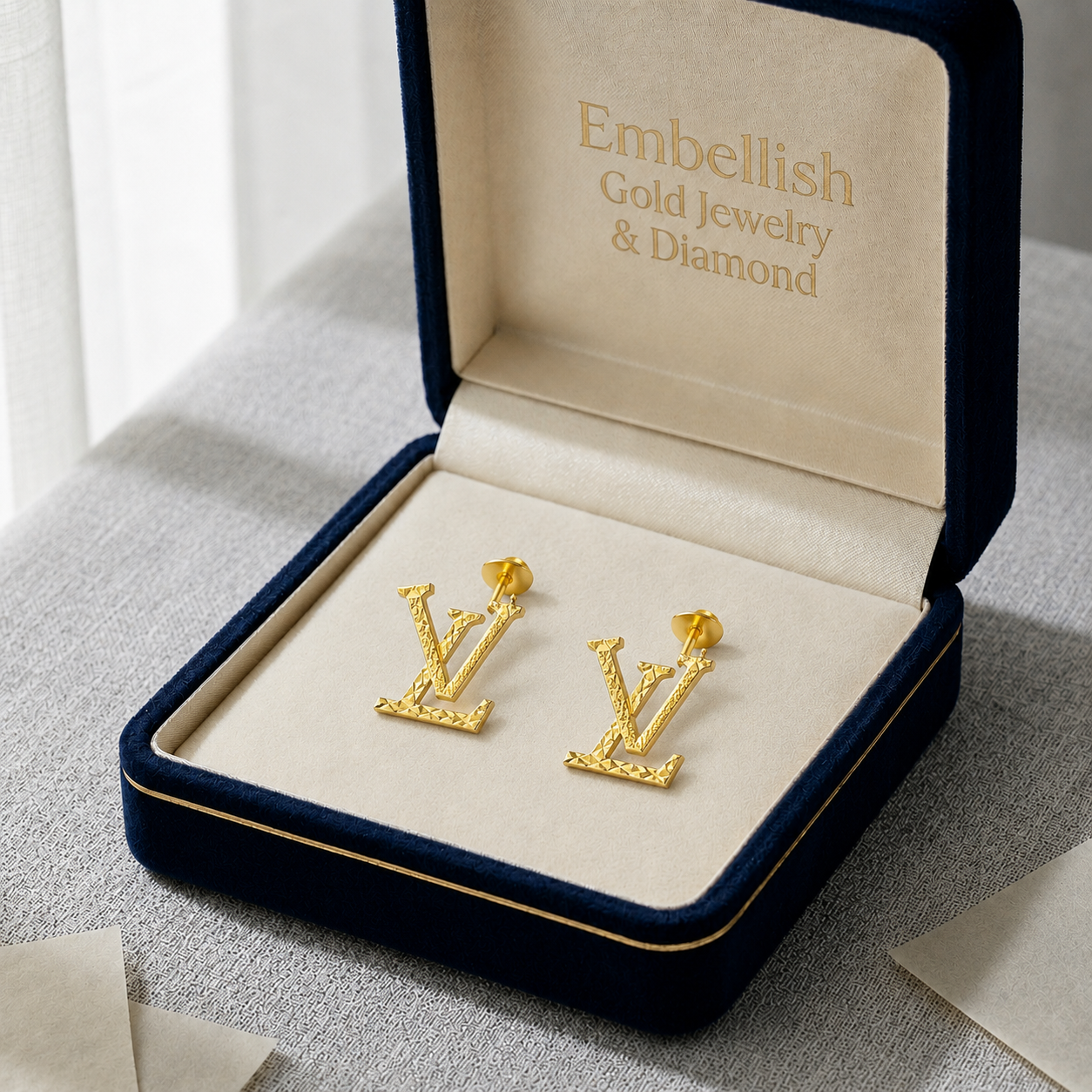 18K Gold Love Screw Earrings