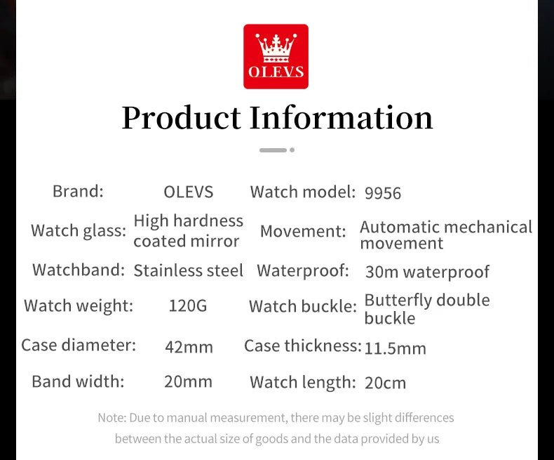 OLEVS 9956 Men's Watches