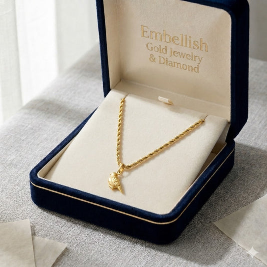 18K Gold Necklace With Bird Pendant