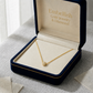 18k Gold Brass Ball with Rope Necklace