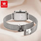 OLEVS 3692 Quartz Wristwatch Gifts Fashion Vintage Square Ultra Thin Ladies Watches