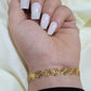18K Real Gold 16 flower bracelet - Embellish Gold