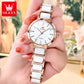 OLEVS 5877 Luxury Stainless Steel Watch for Women