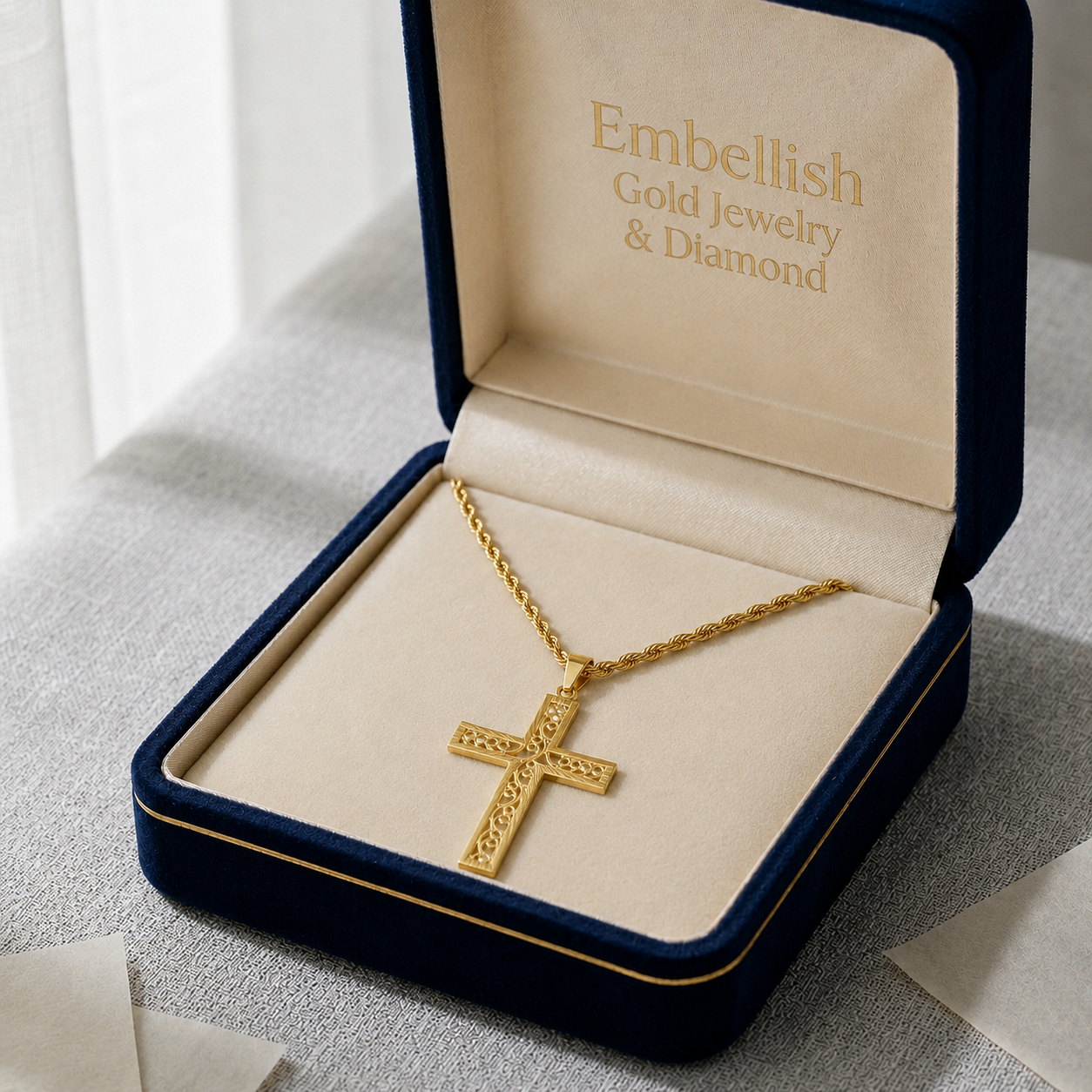 18k Gold Lavaliere Necklace
