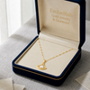 18K Real Gold White Droplet Necklace