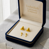 18K Real Gold Triangle Earrings