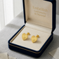 18K Heart Cut Style Screw Earrings