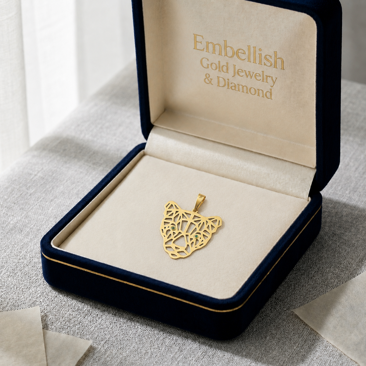 18k Gold Tiger Pendant