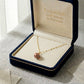 18K Real Gold Tiger Eye Stone Necklace