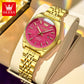 OLEVS Brand Luxury Gold Watch For Woman
