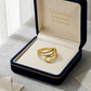 18k Gold Double Edge Heart Ring