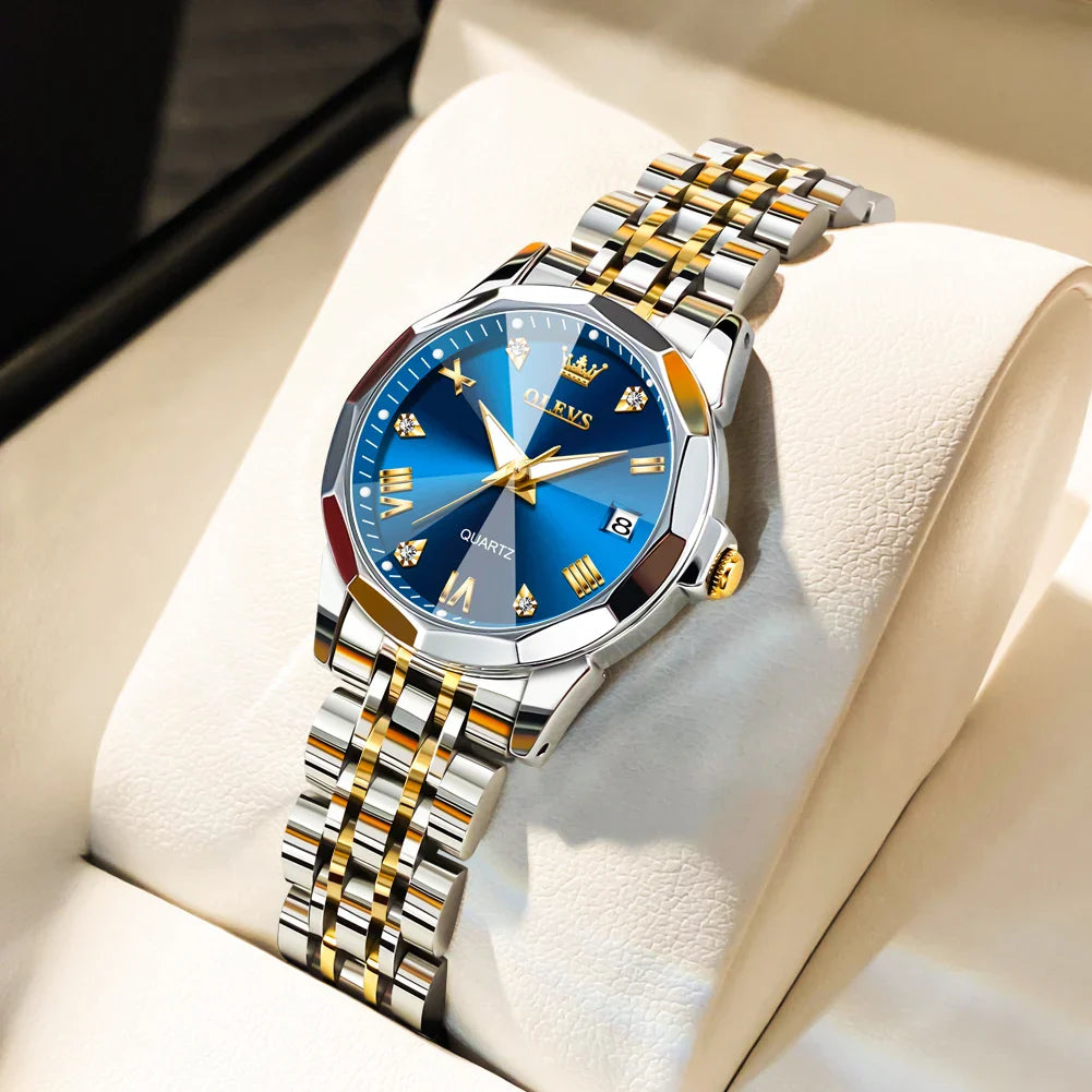 OLEVS Fashion Golden Watch for Women