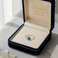 18K Real Gold Sea Blue Swarovski ring