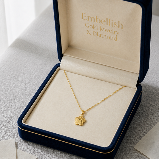 18K Real Gold Flower Necklace V1.1