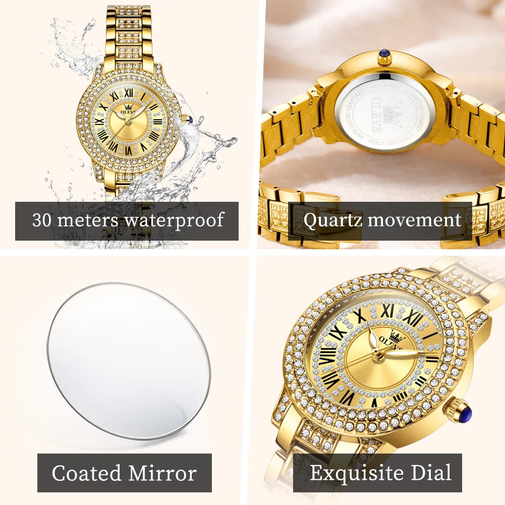 OLEVS 9943 Luxury Diamond Women Watch