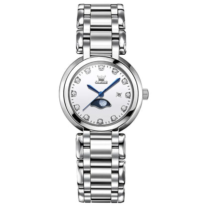 OLEVS Elegant Fashion Purple Rhinestone Dial Quartz Watch for Women
