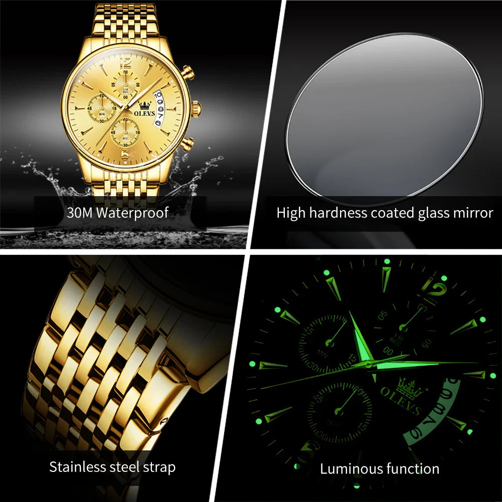 OLEVS luxury brand men's watches