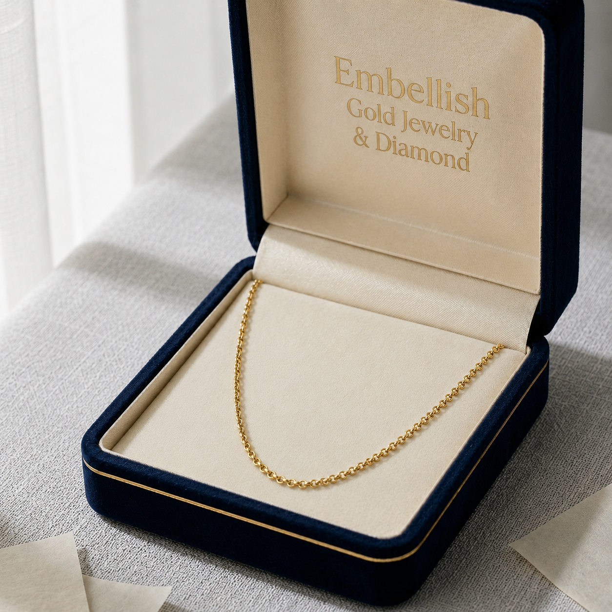 18k Gold Rolo Chain