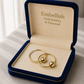 18k Gold Dia Cut Ball Loop Earrings