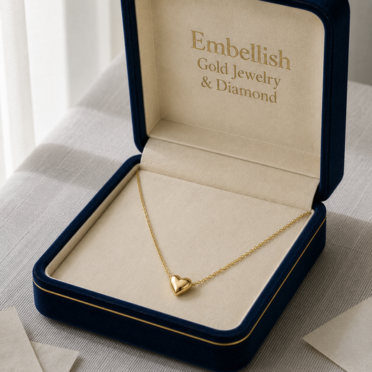 18k Gold Attached Small Heart Necklace