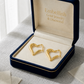 18k Gold Sexy Heart Loop Earrings