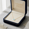18k Gold Mother of Pearl Evil Eye Necklace