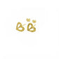 18K Real Gold Heart with Holes Earrings - Embellish Gold