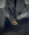 18K Gold Double Heart Necklace