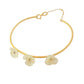 18K Real Gold 3 White Flower Baby Bangle - Embellish Gold