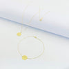 18k Real Gold Flower Bracelet & Necklace with Mirror Chain Set - Embellish Gold