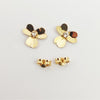 18K Real Saudi Gold Frivole Flower Earrings 005