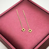18k Real Saudi Gold Rhombus Tictac Earring 022