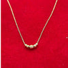 18k Real Saudi Gold Five Curve Ball Necklace 165