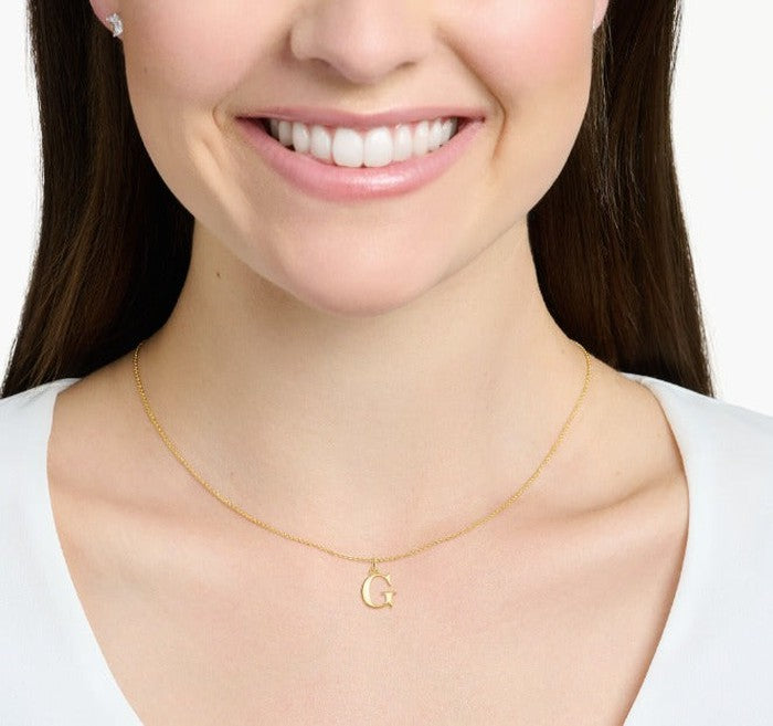 18K Real Saudi Gold Letters A Necklace 167 - Embellish Gold