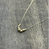 18K Real Saudi Gold Seven Curve Ball Necklace 164