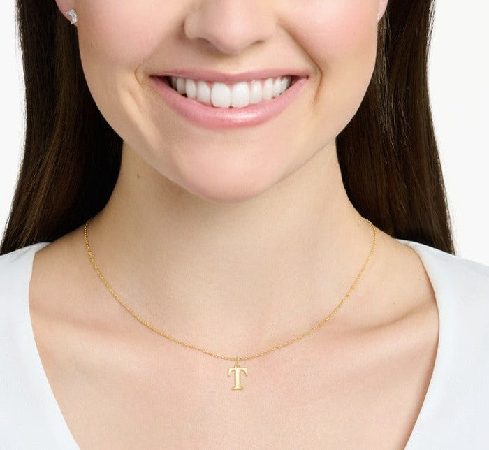 18K Real Saudi Gold Letters A Necklace 167 - Embellish Gold