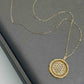 18K Real Saudi Gold Flower of Life Necklace 020