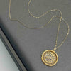 18K Real Saudi Gold Flower of Life Necklace 020