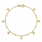 18k Gold Star Ball Anklet
