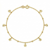 18k Gold Star Ball Anklet