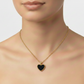 18k Gold Onyx Heart Necklace