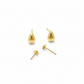 18K Real Gold Tear Drop Earrings
