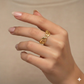 18k Gold Alter Heart Ring