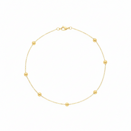 18K Gold Six Balls Bracelet